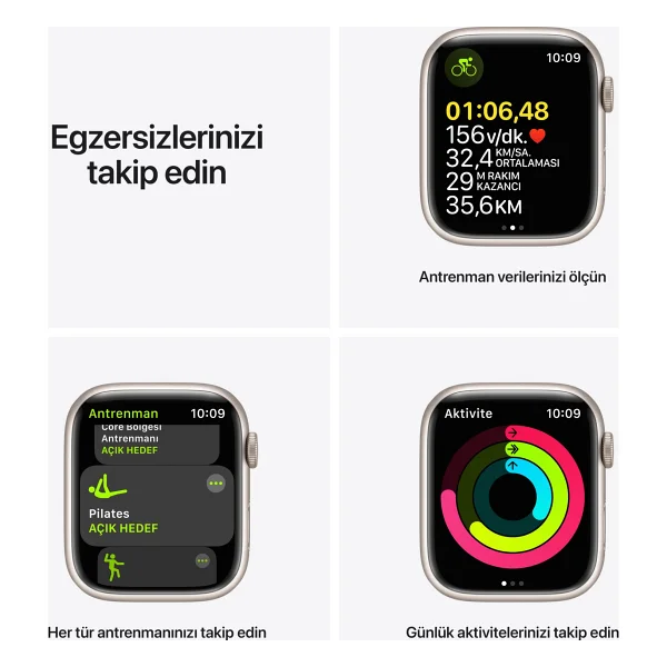 Apple Watch Series 7 GPS + Cellular 45mm Alüminyum Kasa Akıllı Saat - Görsel 6
