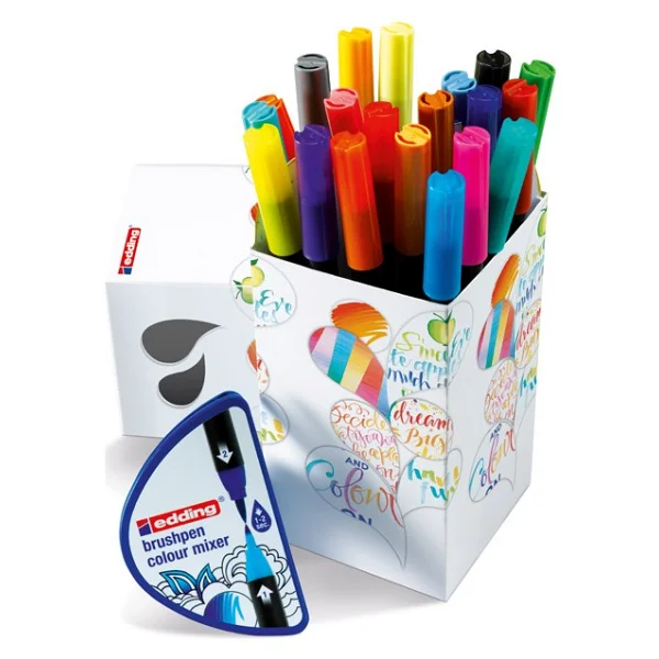 Edding 1340 Happy Box 20'li Fırça Uçlu Keçeli Kalem Seti - Görsel 5