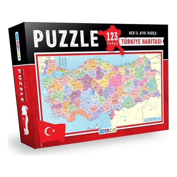Blue Focus Türkiye Haritası 123 Parça Puzzle BF124 - Görsel 6