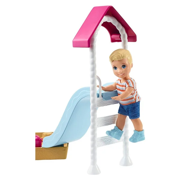 Barbie Bebek Bakıcısı Temalı Model Bebek Kaydıraklı FXG96 - Görsel 2