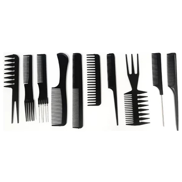 Beauty Care 10Lu Profesyonel Kuaför Tarağı - Berber Tarağı Çantalı Set - Görsel 4
