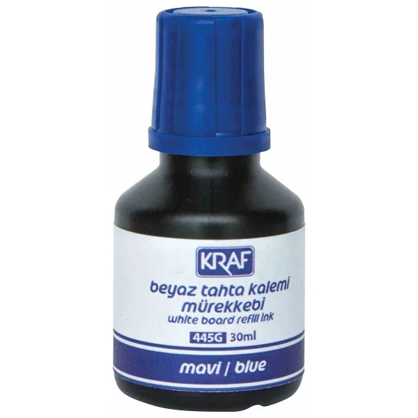 Kraf 445G 30 ml Beyaz Tahta Kalem Mürekkebi Mavi - Görsel 4