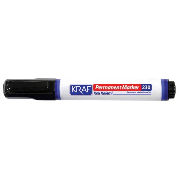 Kraf 230 Siyah Kesik Uç Permanent Marker Kalem - Görsel 2