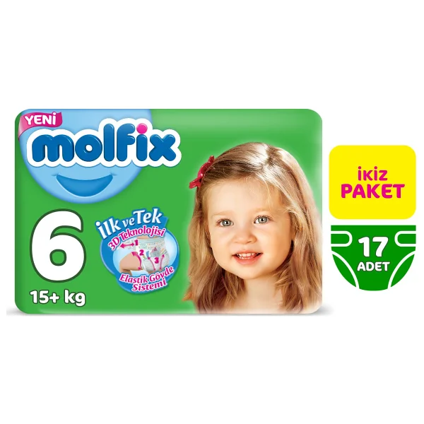 Molfix 6 Numara Extra Large 17'li Bebek Bezi - Görsel 2