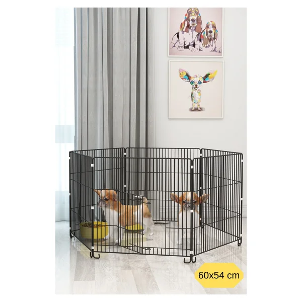ARSPOLO Katlanır Metal Köpek Oyun Alanı , Evcil Hayvan Oyun Alanı , Köpek Çiti , Tavşan Çiti 60x54 Cm - Görsel 5