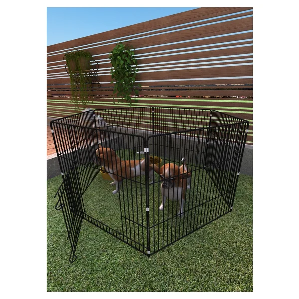 ARSPOLO Katlanır Metal Köpek Oyun Alanı , Evcil Hayvan Oyun Alanı , Köpek Çiti , Tavşan Çiti 60x54 Cm - Görsel 3