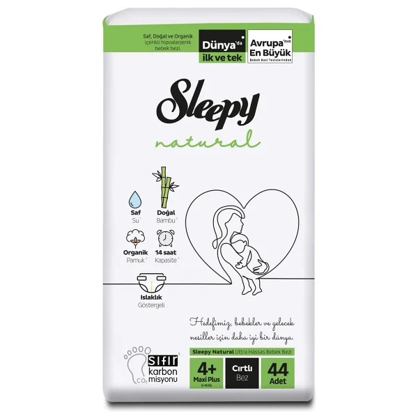 Sleepy Natural 4+ Numara Maxi Plus 44'lü Bebek Bezi - Görsel 7