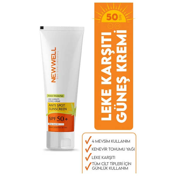 New Well Leke Karşıtı 50 ml 50 Faktör Güneş Kremi - Görsel 7