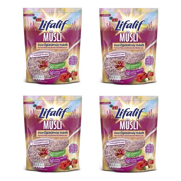 Eti Lifalif İnce Öğütülmüş Hibiskuslu Müsli 250 gr 4'lü - Görsel 2