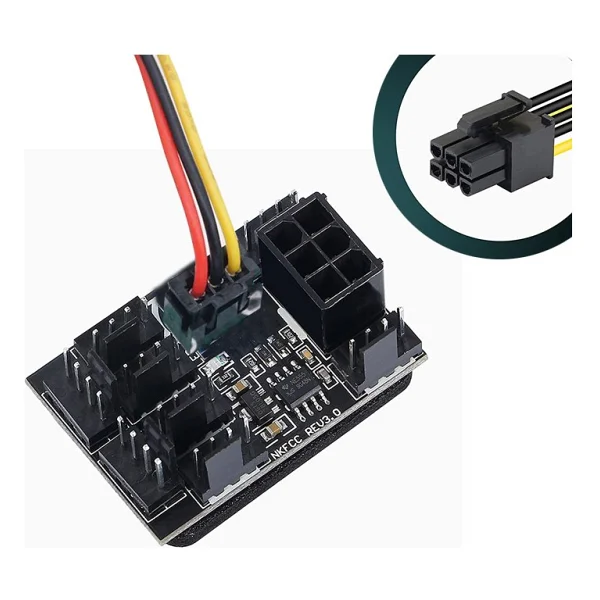 Keepro 8 Kanallı DC12V Potlu Bilgisayar Fan Hız Kontrolörü Modülü - Görsel 3
