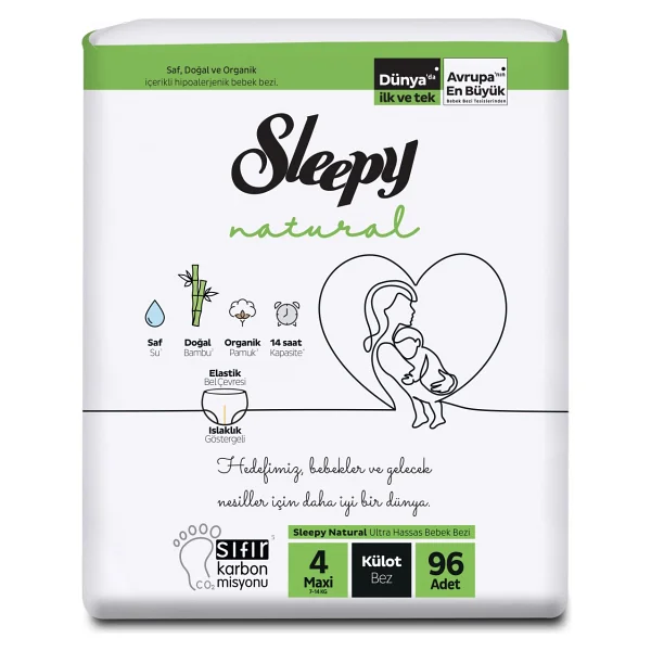 Sleepy Natural 4 Numara Maxi 96'lı Külot Bez - Görsel 2