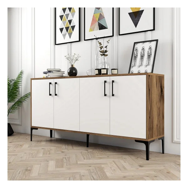 Variant Mobilya Variant Kiev 160CM Konsol - Ceviz / Beyaz - 78 x 160 x 35 cm - Ceviz - Beyaz - Görsel 3
