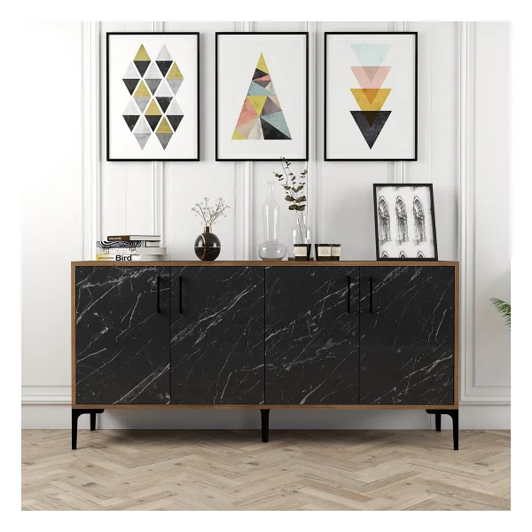 Variant Mobilya Kiev 160 cm Konsol - Ceviz / Antrasit - 78 x 160 x 35 cm - Renkli - Görsel 10
