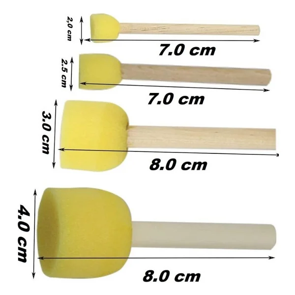 Ponpon Tampon Sünger Fırça Seti 4 Lü 1 Paket Artlantis Sünger Tampon 4 Lü 1 Paket - Görsel 2