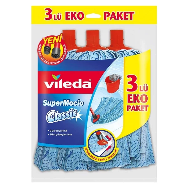 Vileda Super Mocio 3'lü Klasik Paspas - Tekli - Görsel 4