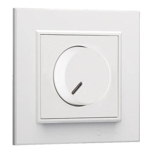 Makel Karea Sıva Altı Dimmer Beyaz Anahtar Priz - Görsel 2