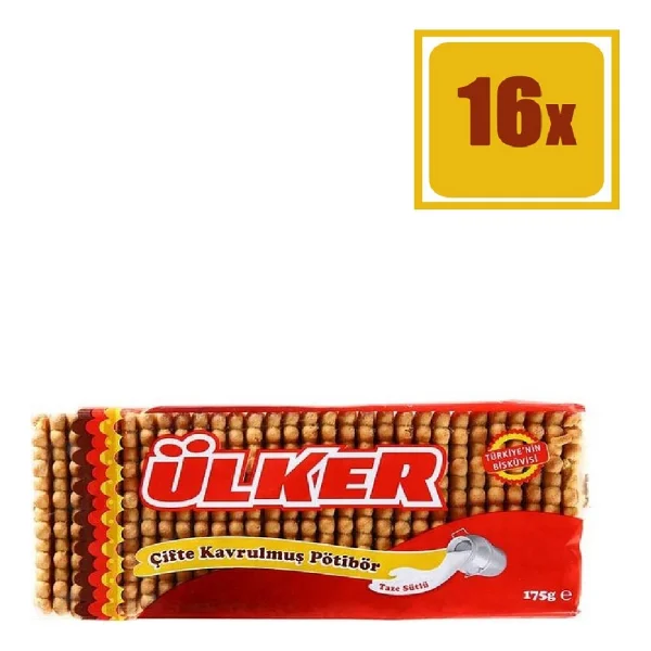 Ülker Pötibör Çifte Kavrulmuş Bisküvi 16x175 gr - Görsel 2