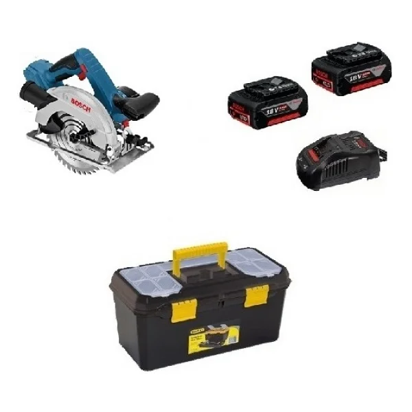 Bosch GKS 18 V-57 G Çift Akülü 5 Ah Daire Testere - Görsel 2
