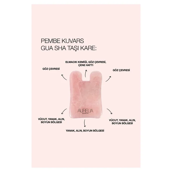 Aurelia Geneve Kare Şekilli Pembe Kuvars Taşı - Görsel 3