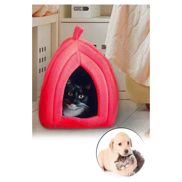 Öztekinler Pet Hut Polar Kedi ve Köpek Yatağı - Kırmızı - Görsel 2