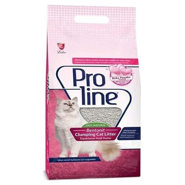 Proline Bebek Pudrası Kokulu 20 lt Bentonit Kedi Kumu - Görsel 6
