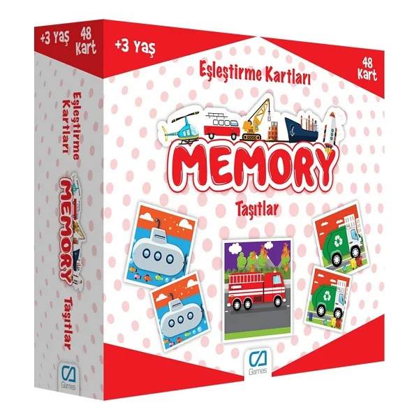 CA Games Memory Taşıtlar 48 Kart Eşleştirme Kartları - Görsel 3