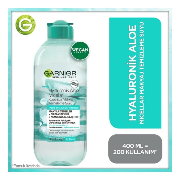 Garnier Micellar Hyaluronik Aloe 400 ml Makyaj Temizleme Suyu - Görsel 6