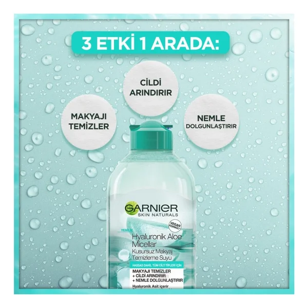 Garnier Micellar Hyaluronik Aloe 400 ml Makyaj Temizleme Suyu - Görsel 8