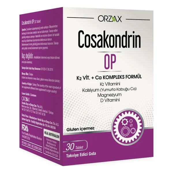 Orzax Cosakondrin OP 30 Tablet - Görsel 4