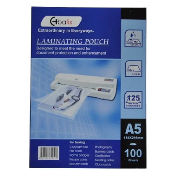 Bafix 154-216 Laminasyon Filmi A5 125 Micron 100 LÜ (1 paket 100 adet) - Görsel 2