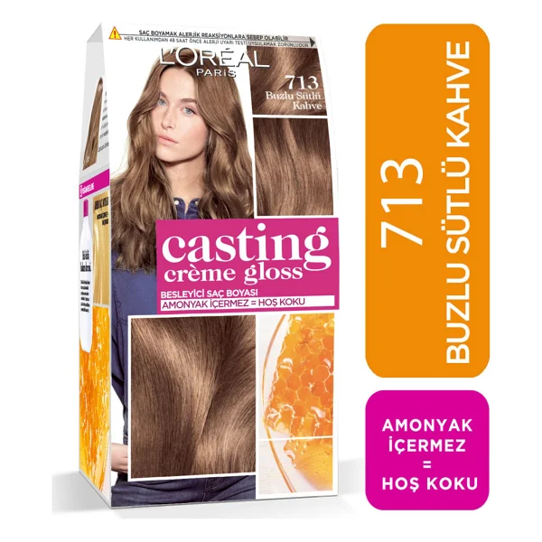 L'Oreal Paris Casting Creme Gloss 713 Buzlu Sütlü Kahve Saç Boyası - Görsel 2