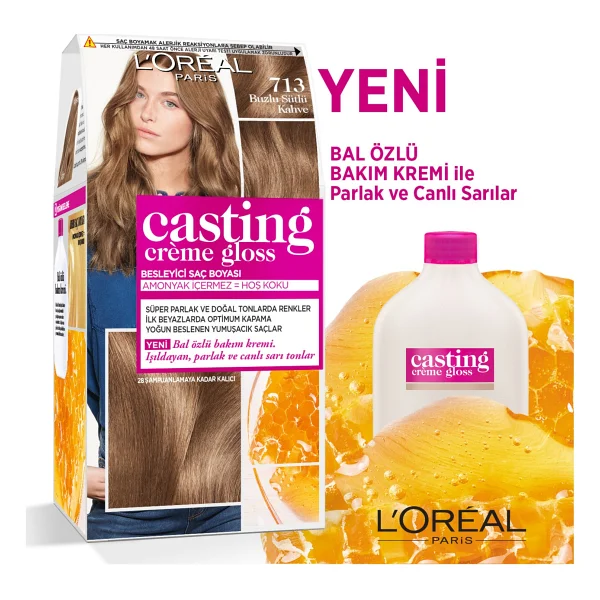 L'Oreal Paris Casting Creme Gloss 713 Buzlu Sütlü Kahve Saç Boyası - Görsel 3