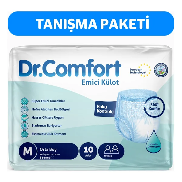 Dr.Comfort Emici Külot Orta Boy M 10'lu Hasta Bezi - Görsel 3