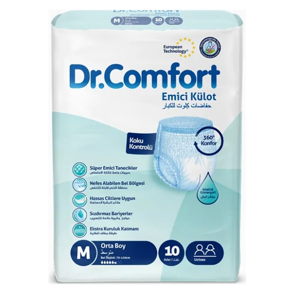 Dr.Comfort Emici Külot Orta Boy M 10'lu Hasta Bezi - Görsel 2