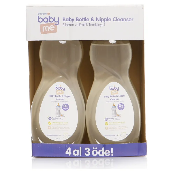Baby&Me Likit Emzik ve Biberon Temizleyici 500 ml 4 Adet - Görsel 5