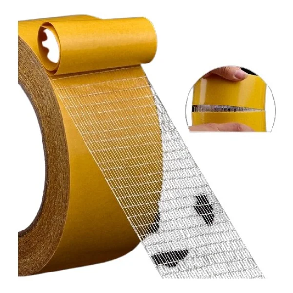 BSSM Geniş 10 Metre x 5 Cm Çift Taraflı Süper Güçlü Yapışkan Yapıştırıcı Bant Isıya Dayanıklı - Görsel 2