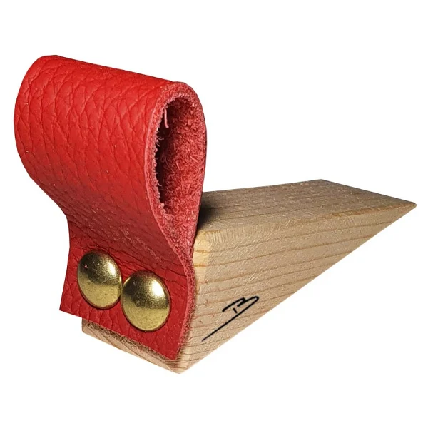 Barış Dizayn Premium Kırmızı Deri Kapı Altlığı Kapı Stoperi Stopper Kapı Durdurucu (5li Paket) - Görsel 6