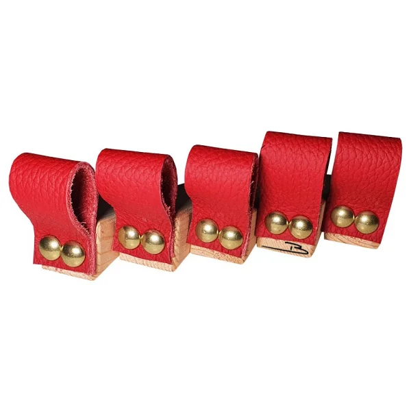 Barış Dizayn Premium Kırmızı Deri Kapı Altlığı Kapı Stoperi Stopper Kapı Durdurucu (5li Paket) - Görsel 3