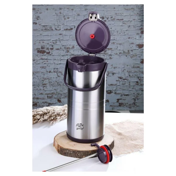 Cooker CKR-2009 Mor 4.5 lt Pompalı Çelik Termos - Görsel 3