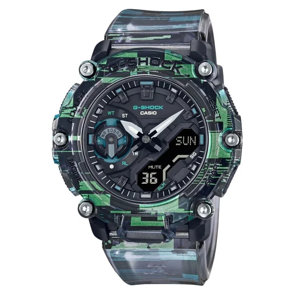 Casio G Shock GA-2200NN-1ADR Gri-Yeşil Erkek Kol Saati - Görsel 3