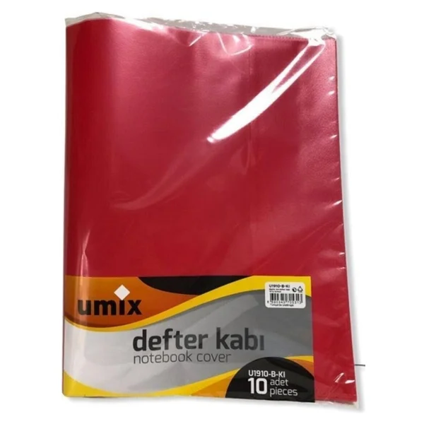 Umix Hazır (A4) Defter Kabı (10'lu) Kırmızı - Görsel 2