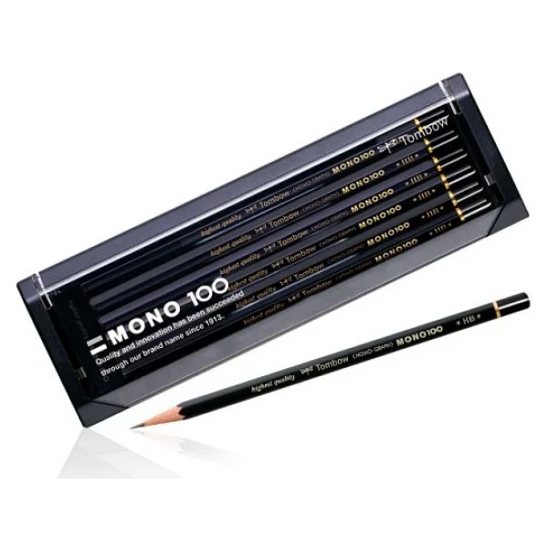 Tombow MONO-100 Dereceli Kurşun Kalem Seti 9h-6b 12 Adet - Renkli - Görsel 2