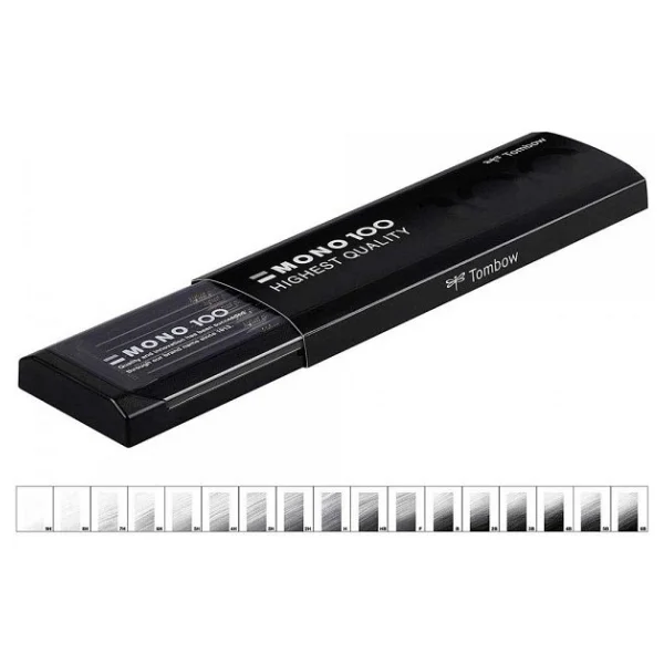 Tombow MONO-100 Dereceli Kurşun Kalem Seti 9h-6b 12 Adet - Renkli - Görsel 3