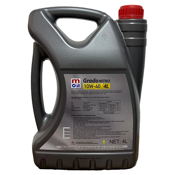 M Oil Grado Nitro 10W-40 Motor Yağı 4 L - Görsel 2