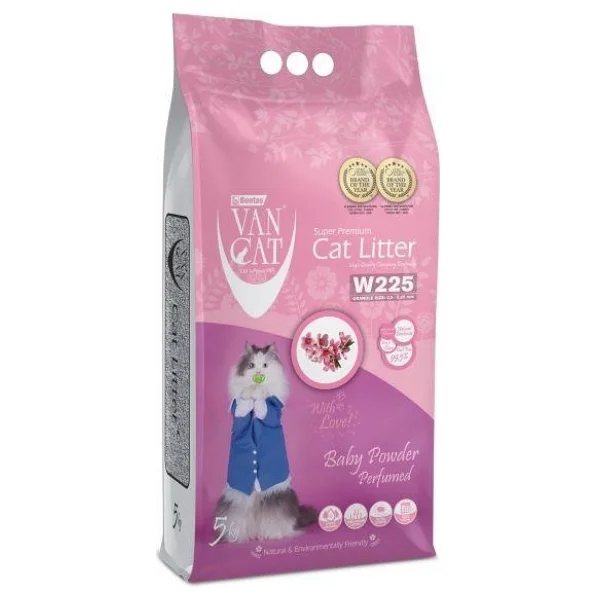 Vancat Bebek Pudrası Kokulu 5 kg /5.9 lt İnce Taneli Bentonit Kedi Kumu - Görsel 2