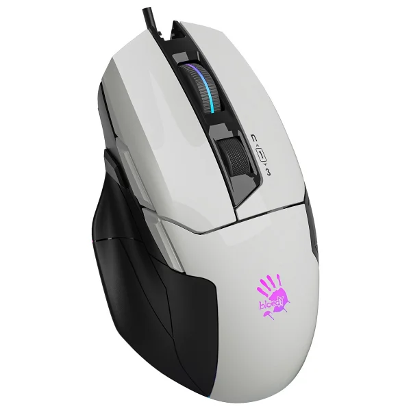 Bloody W70 Max Beyaz RGB Optik Kablolu Oyuncu Mouse - Görsel 2