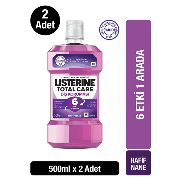 Listerine Total Care 500 ml 2 Adet Gargara - Görsel 6