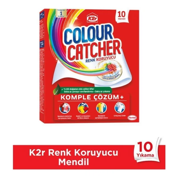 K2R Renk Koruyucu Mendil 10'lu X 3 Paket - Görsel 2