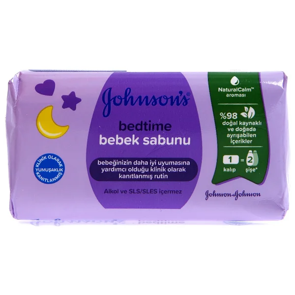 Renkli Johnson's Bebek Bedtime Sabun 90 gr NaturalCalmTM Özleri ile Uyum Sağlayan Hassas Ciltler İçin - Görsel 2