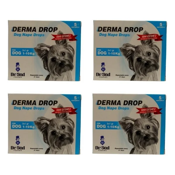 Dr Sed Pharma Derma 1-10 kg Köpek Dış Parazit Damla 4 Kutu - Görsel 2